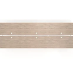 Mesa multipuesto UvePro Bench triple, fondo 166 cm, estructura blanca