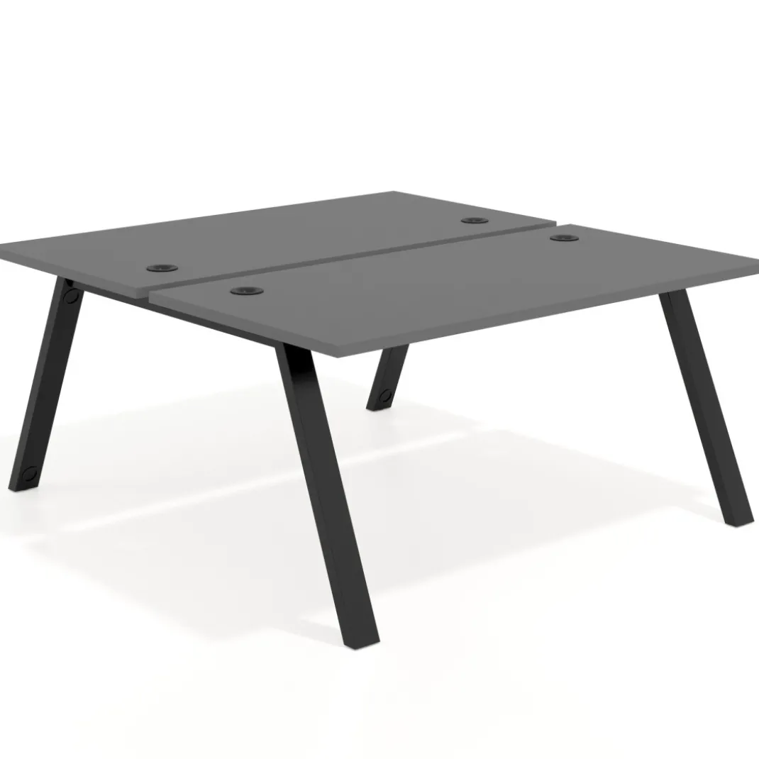 Mesa multipuesto UvePro Bench fondo 166 cm, estructura negra