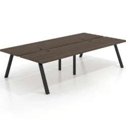 Mesa multipuesto UvePro Bench doble, fondo 166 cm, estructura negra