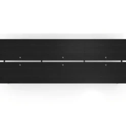 Mesa multipuesto UvePro Bench triple, fondo 166 cm, estructura negra/madera