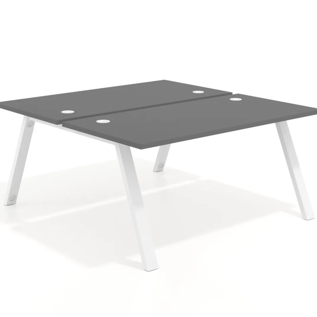 Mesa multipuesto UvePro Bench fondo 166 cm, estructura blanca