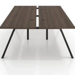 Mesa multipuesto UvePro Bench doble, fondo 166 cm, estructura negra