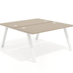 Mesa multipuesto UvePro Bench fondo 166 cm, estructura blanca