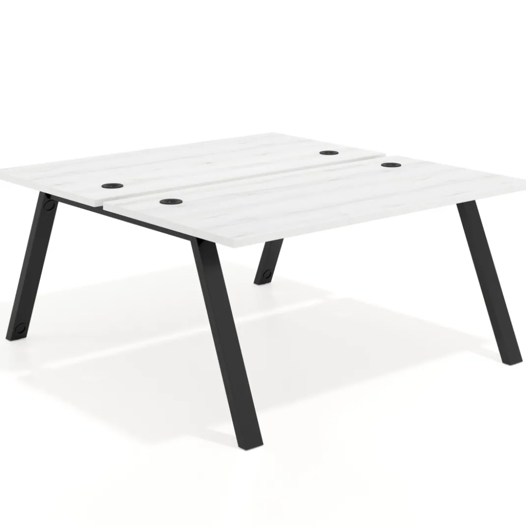 Mesa multipuesto UvePro Bench fondo 166 cm, estructura negra