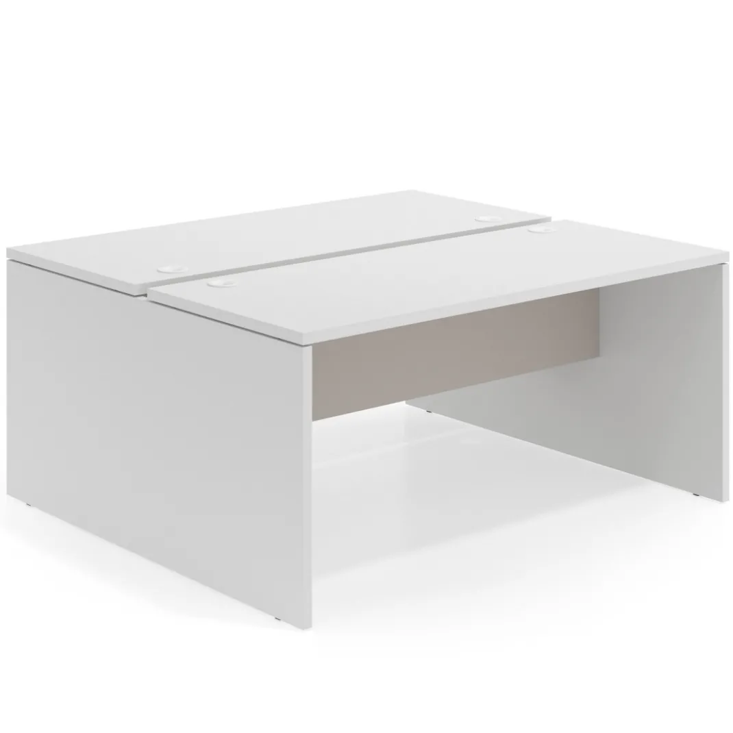 Mesa Multipuesto Work Bench fondo 142 estructura blanco mate