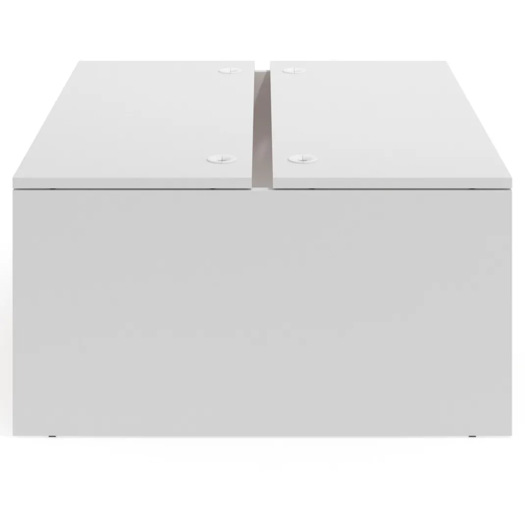 Mesa Multipuesto Work Bench fondo 142 estructura blanco mate