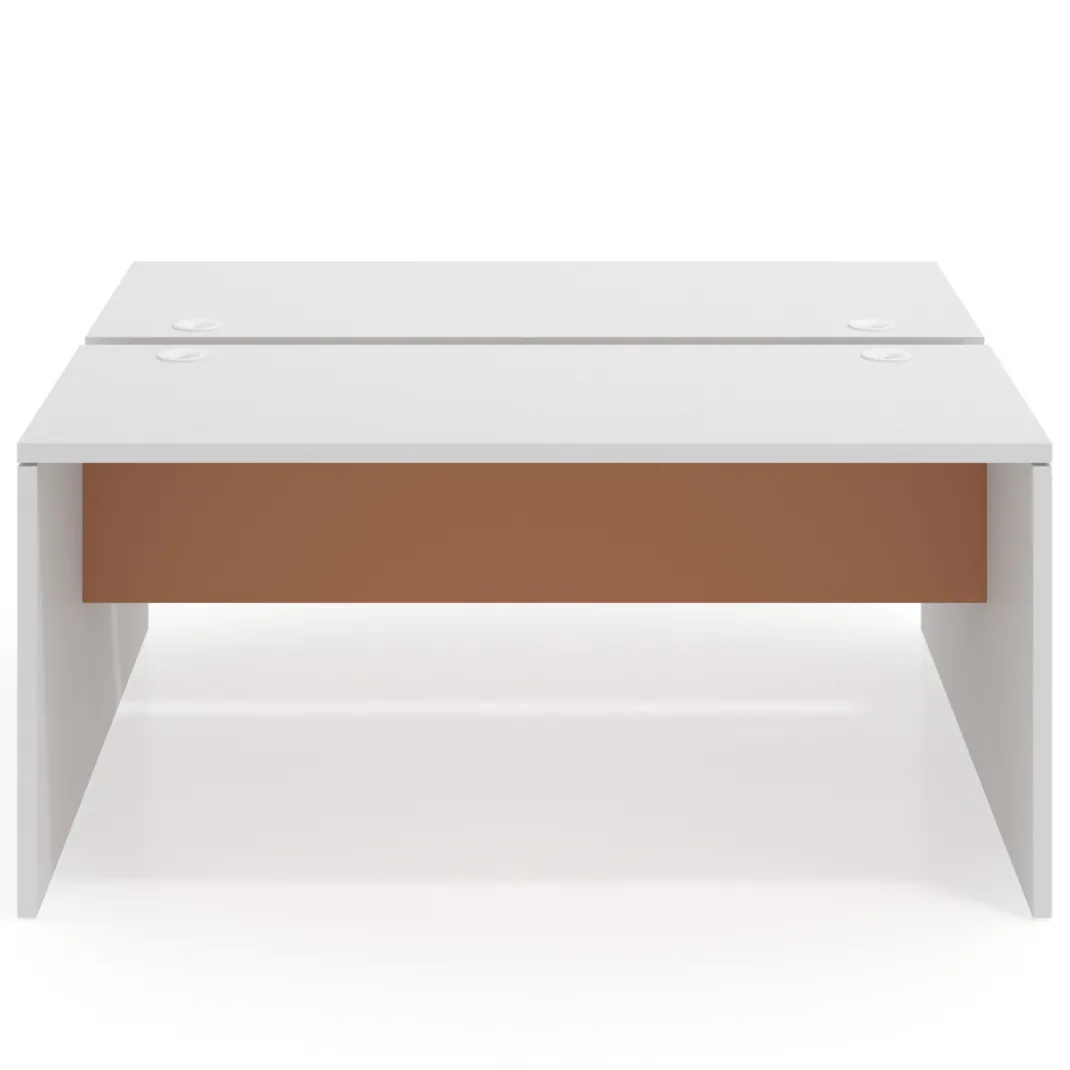 Mesa Multipuesto Work Bench fondo 142 estructura blanco mate