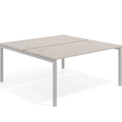 Mesa oficina multipuesto bench Kube fondo 166 cm estructura aluminio