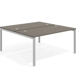 Mesa oficina multipuesto bench Kube fondo 166 cm estructura aluminio