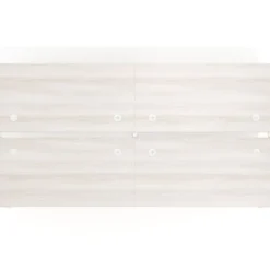 Mesa oficina multipuesto bench Kube doble, fondo 166 cm, estructura blanco