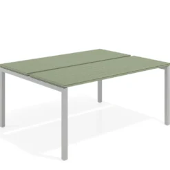 Mesa oficina multipuesto bench Kube fondo 126 cm estructura aluminio