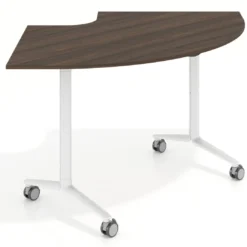 Mesa plegable pivot corner, estructura blanco, canto 16cm