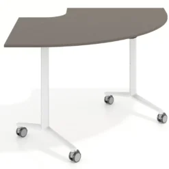 Mesa plegable pivot corner, estructura blanco, canto 16cm