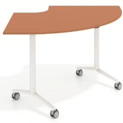 Mesa plegable pivot corner, estructura blanco, canto 16cm