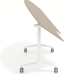 Mesa plegable pivot corner, estructura blanco, canto 16cm