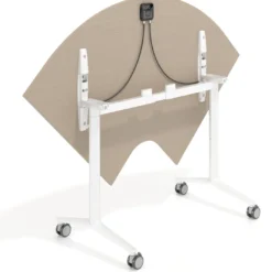 Mesa plegable pivot corner, estructura blanco, canto 16cm