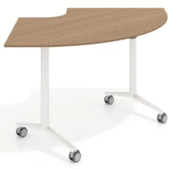 Mesa plegable pivot corner, estructura blanco, canto 16cm