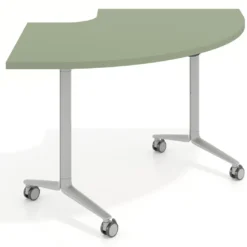 Mesa plegable pivot corner, estructura aluminio, canto 30cm