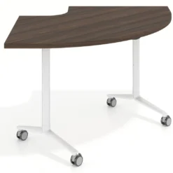 Mesa plegable pivot corner, estructura blanco, canto 30cm