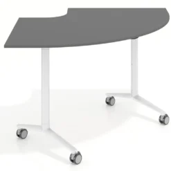 Mesa plegable pivot corner, estructura blanco, canto 16cm
