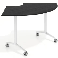 Mesa plegable pivot corner, estructura blanco, canto 16cm