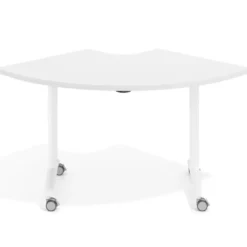 Mesa plegable pivot corner, estructura blanco, canto 30cm