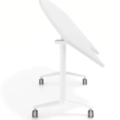 Mesa plegable pivot corner, estructura blanco, canto 30cm