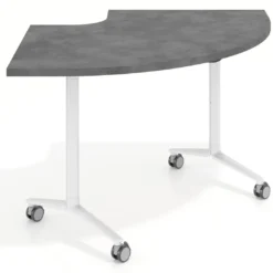 Mesa plegable pivot corner, estructura blanco, canto 30cm