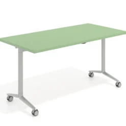 Mesa plegable pivot rectangular, estructura aluminio, canto 30cm