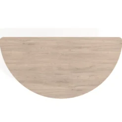 Mesa plegable pivot semicírculo estructura blanco, canto 16cm