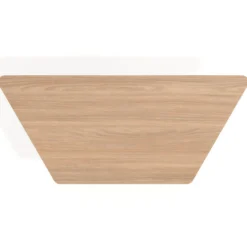 Mesa plegable pivot trapezoidal, estructura blanco, canto 30cm