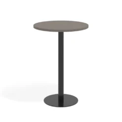 Mesa alta oficina Redonda Atrium, estructura negra