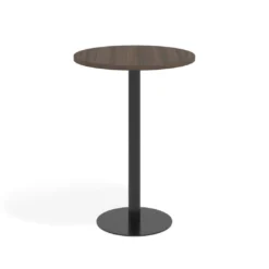 Mesa alta oficina Redonda Atrium, estructura negra