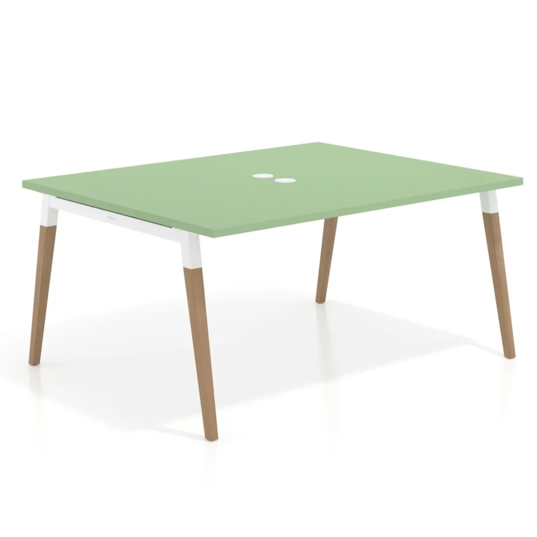 Mesa coworking de reuniones Arki fondo 126 cm, sobre recto