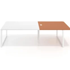 Mesa de cabecera Delta para bench 166 estructura blanca