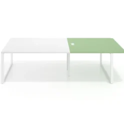 Mesa de cabecera Delta para bench 166 estructura blanca