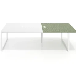 Mesa de cabecera Delta para bench 166 estructura blanca
