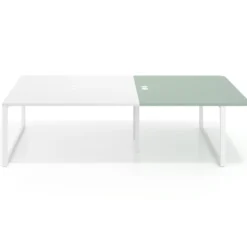 Mesa de cabecera Delta para bench 166 estructura blanca