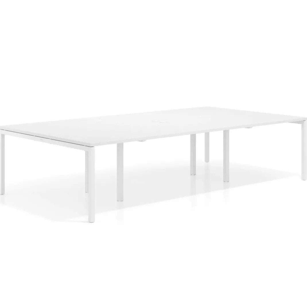 Mesa de cabecera kube para bench 166 estructura blanca