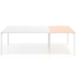 Mesa de cabecera kube para bench 166 estructura blanca