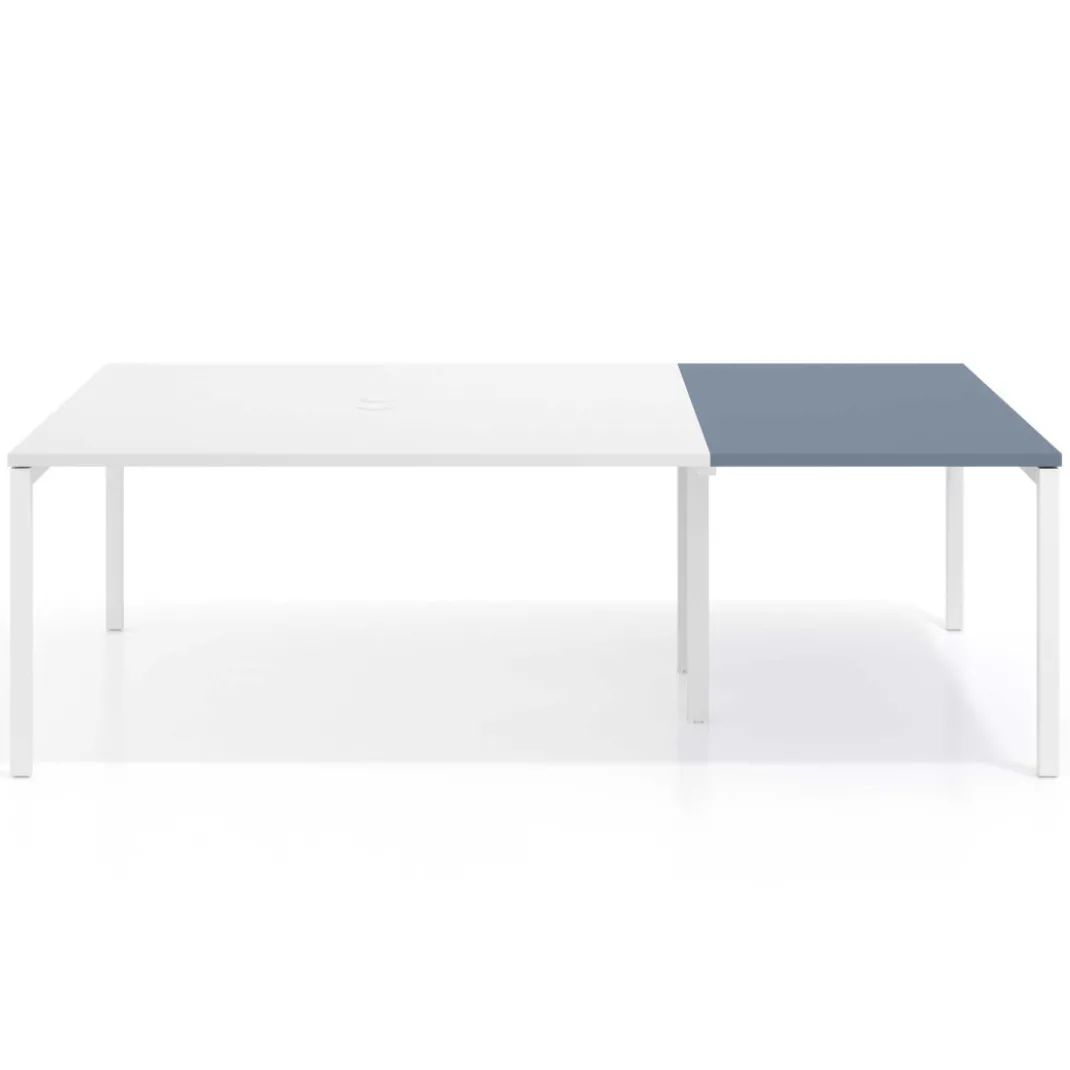 Mesa de cabecera kube para bench 166 estructura blanca