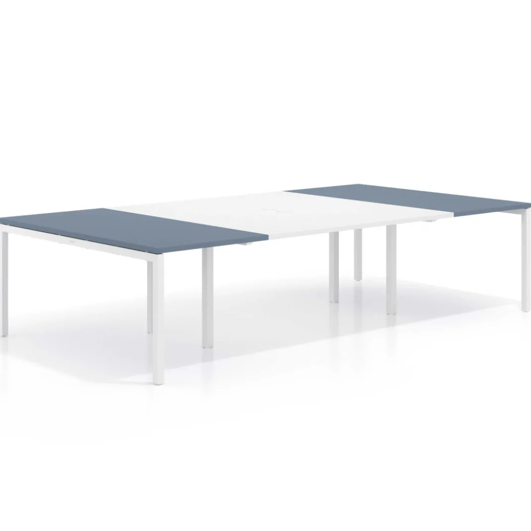 Mesa de cabecera kube para bench 166 estructura blanca