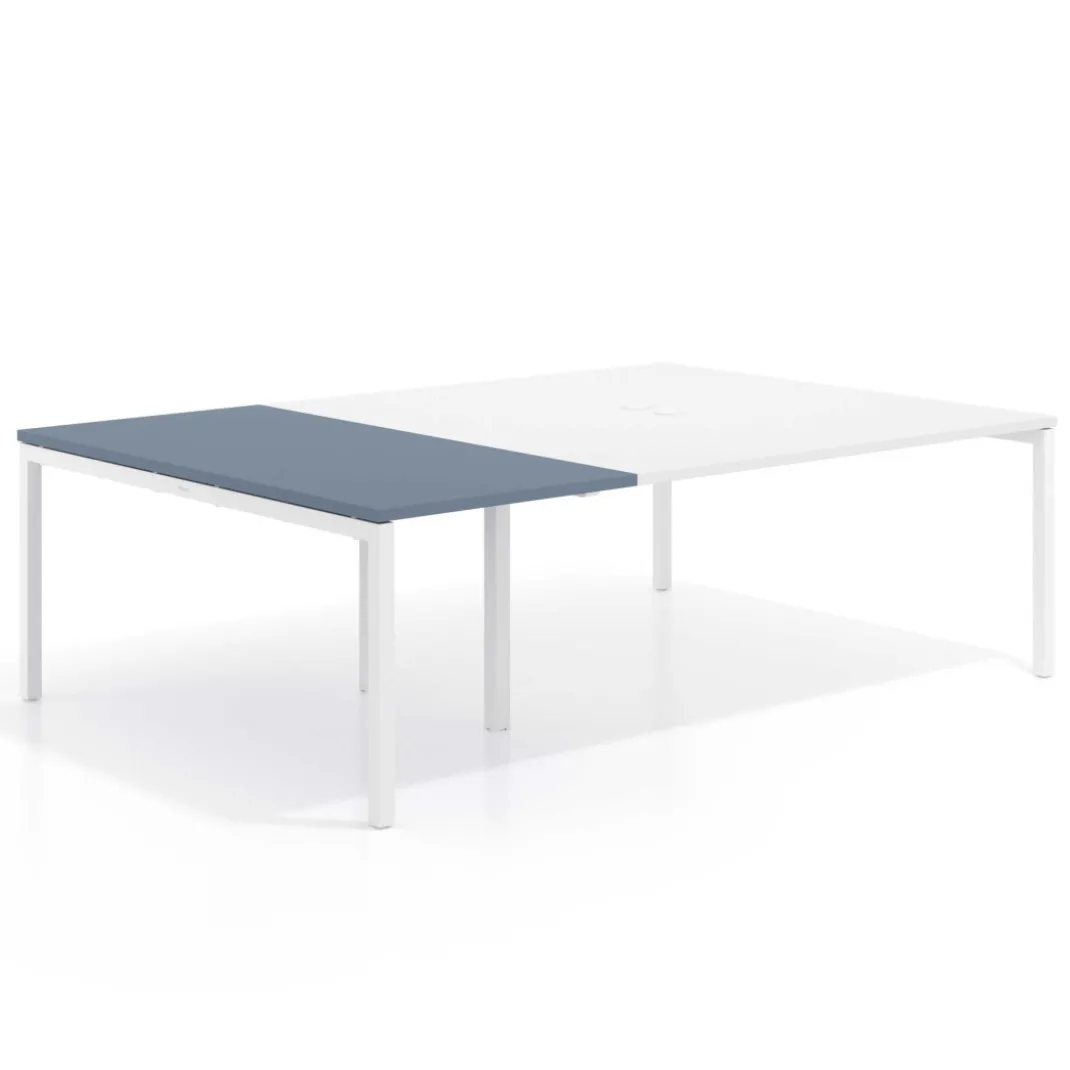 Mesa de cabecera kube para bench 166 estructura blanca