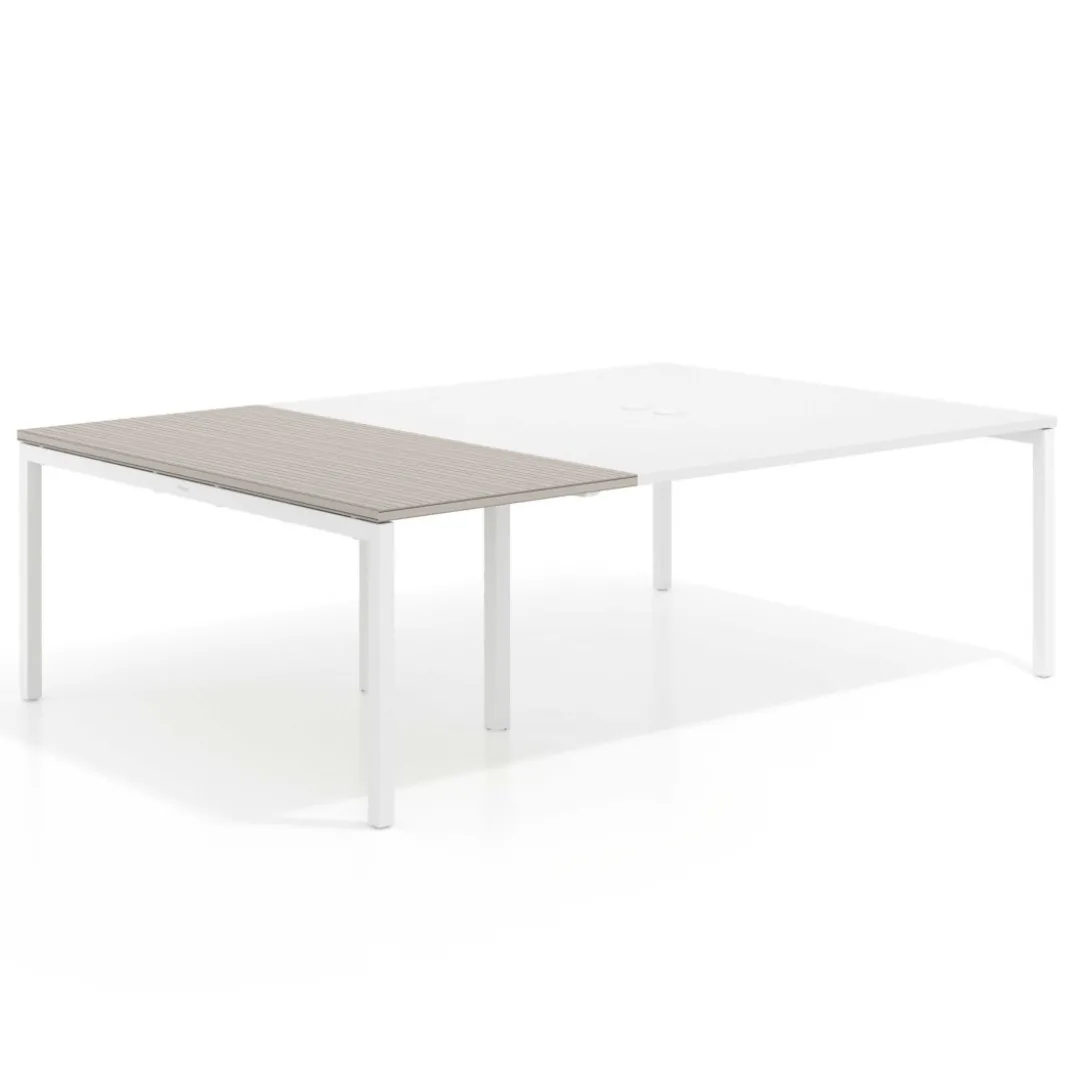 Mesa de cabecera kube para bench 166 estructura blanca