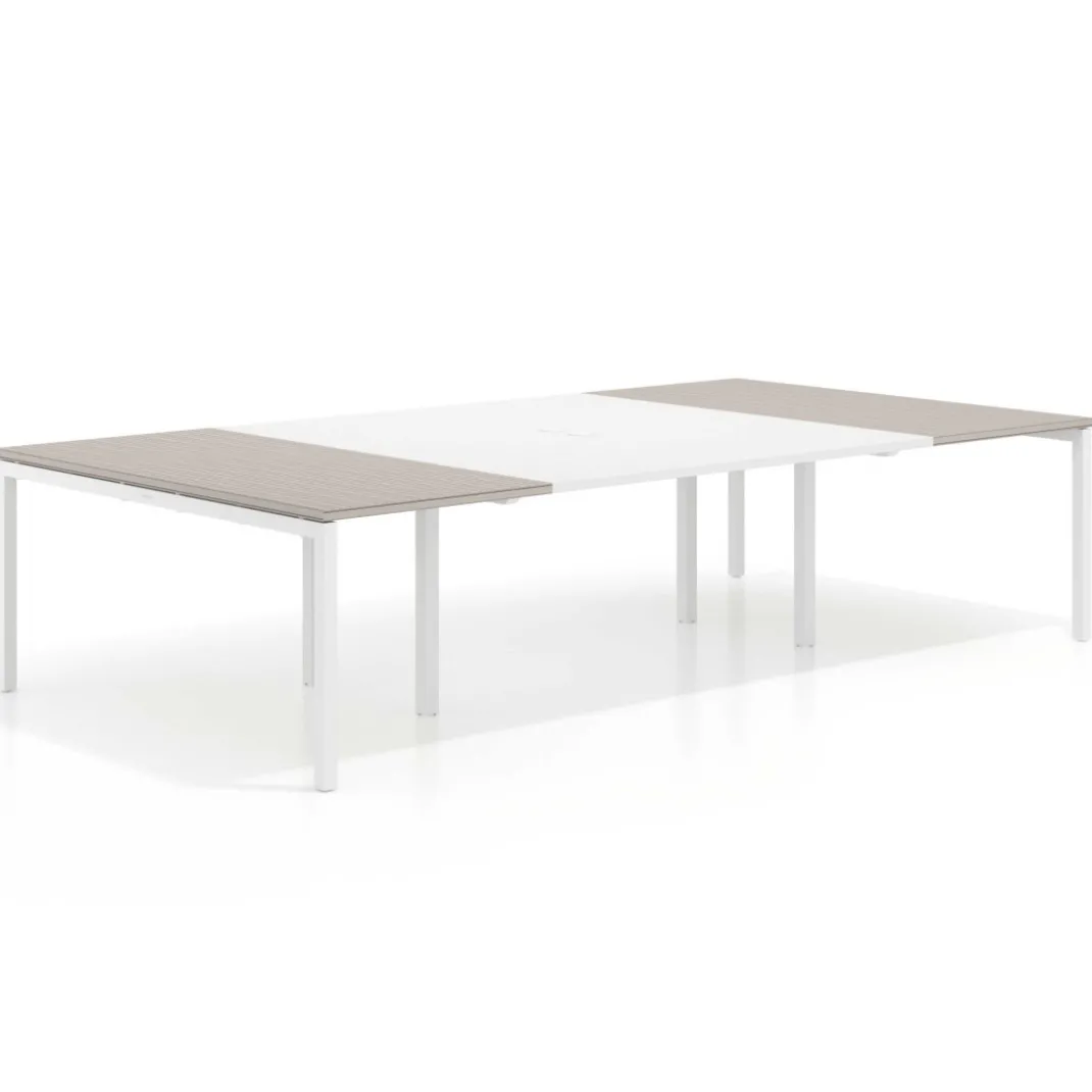 Mesa de cabecera kube para bench 166 estructura blanca