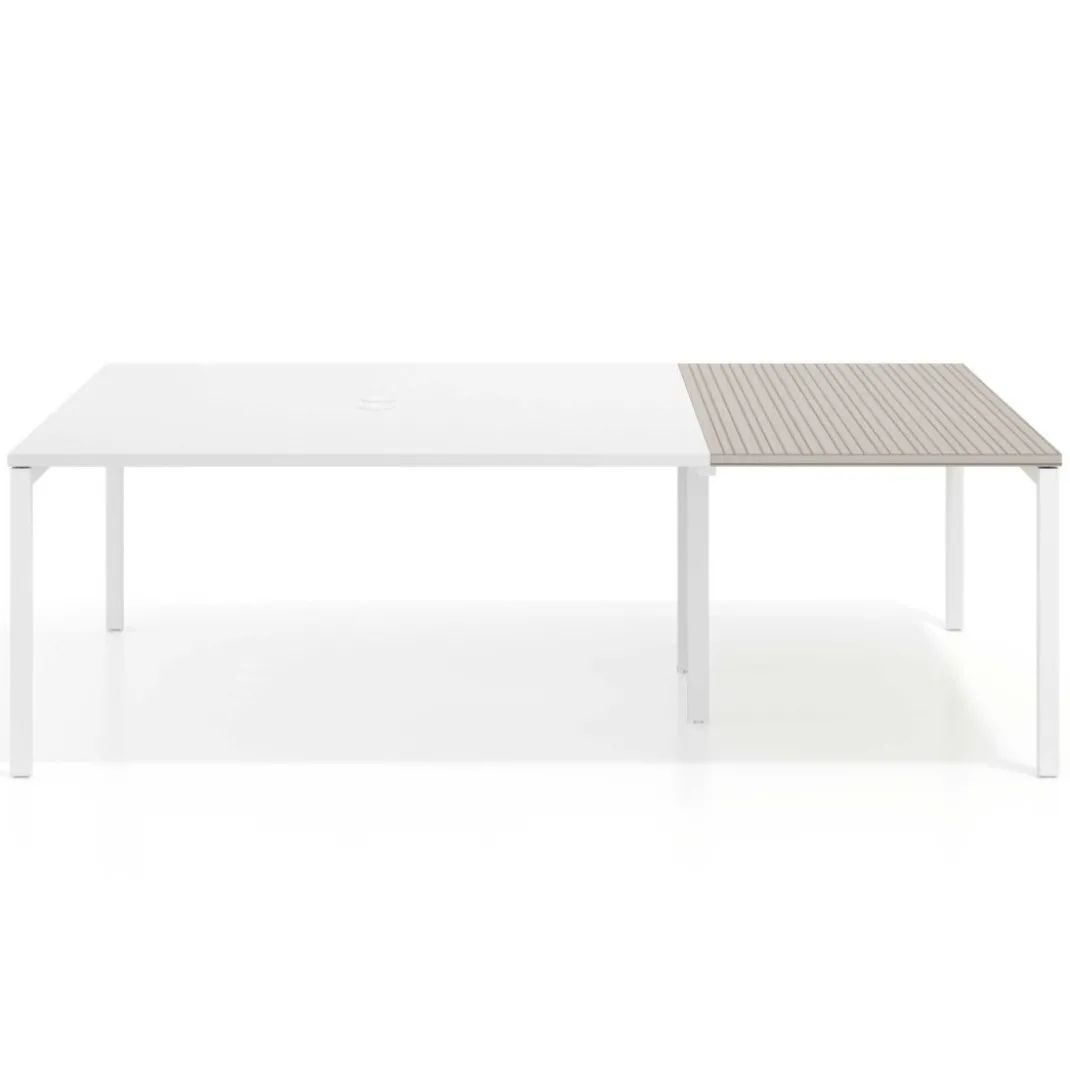 Mesa de cabecera kube para bench 166 estructura blanca