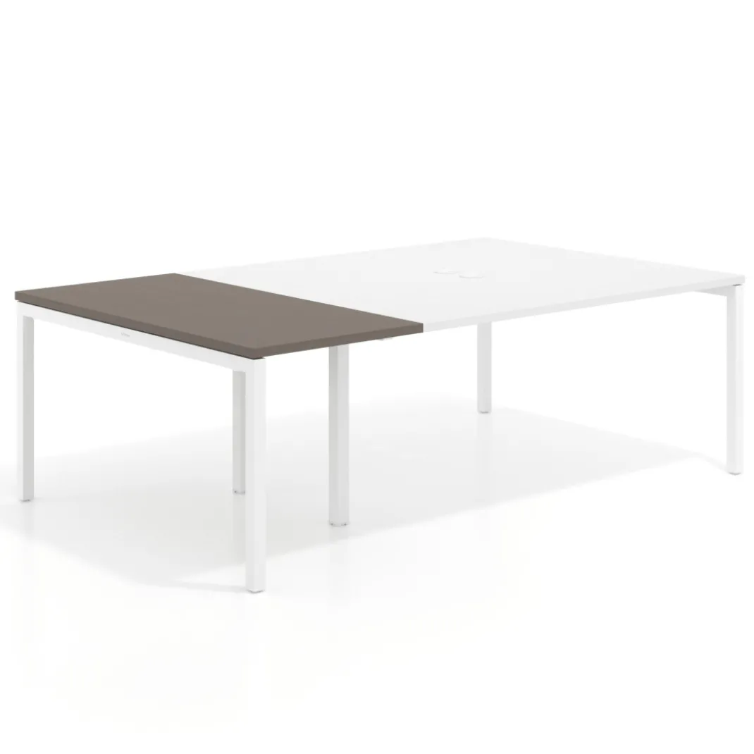 Mesa de cabecera kube para bench 142 estructura blanca
