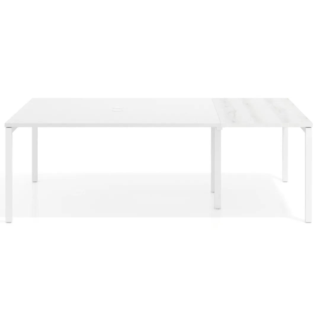 Mesa de cabecera kube para bench 142 estructura blanca