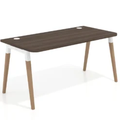 Mesa de despacho Arki con bordes redondeados, ergonómica, fondo 80cm