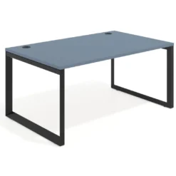 Mesa de despacho ejecutiva Delta fondo 100cm, estructura negra
